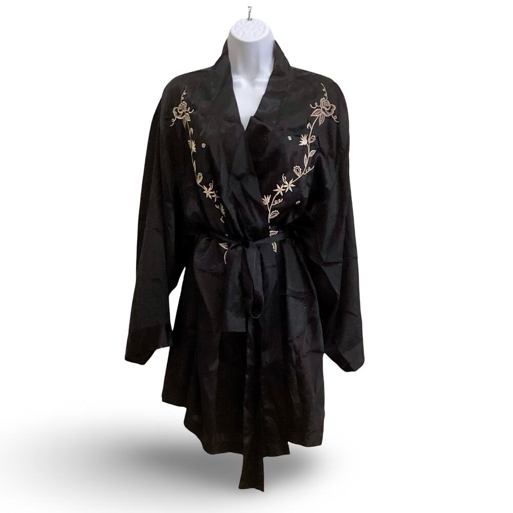 Judith Hart Short Satin Robe - Picture 1 of 6
